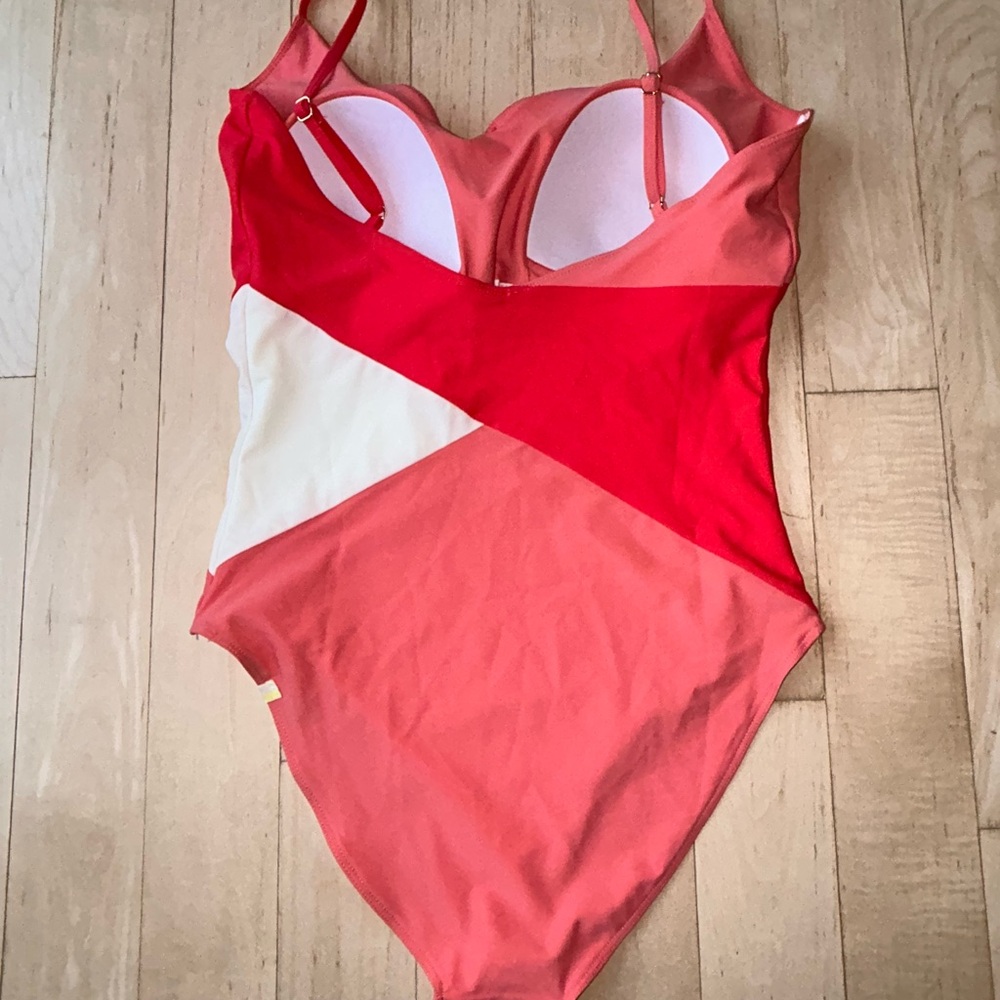 Summersalt The Marina Colorblock Grapefruit & Coral One-Piece Swimsuit 12 NWOT - Picture 13 of 13